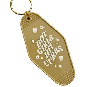 Hot Girls Hit Curbs Motel Style Keychain!
